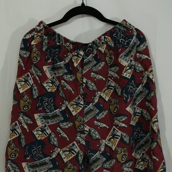 Unique football shorts 90s 100% Silk Men’s M – Abstract Retro Print Lounge - Picture 2 of 5